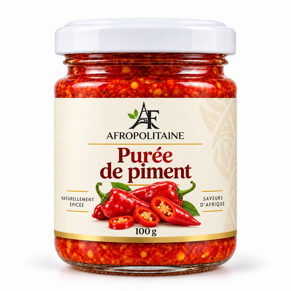 Purée de piment Afropolitaine 100 g - gros piments rouges